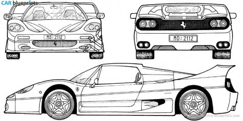 1996 Ferrari F50 Coupe blueprint